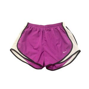 Nike Dri Fit Women’s Running Shorts M Drawstring Purple Black White‎